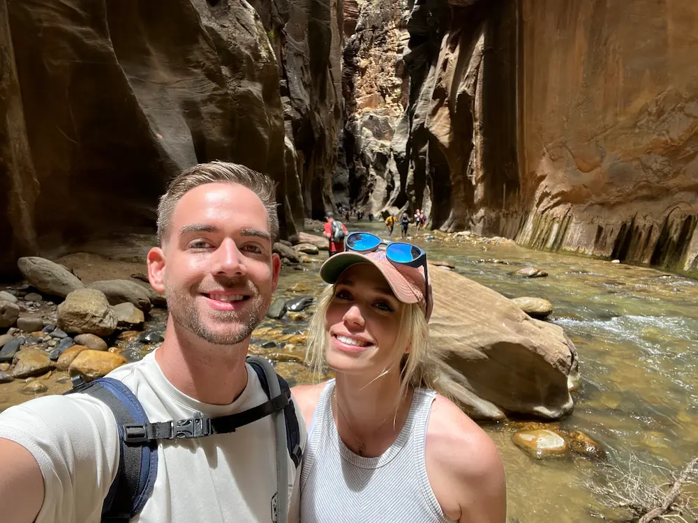 Daniel and Suzanne Davenport exploring while on a travel assignment.